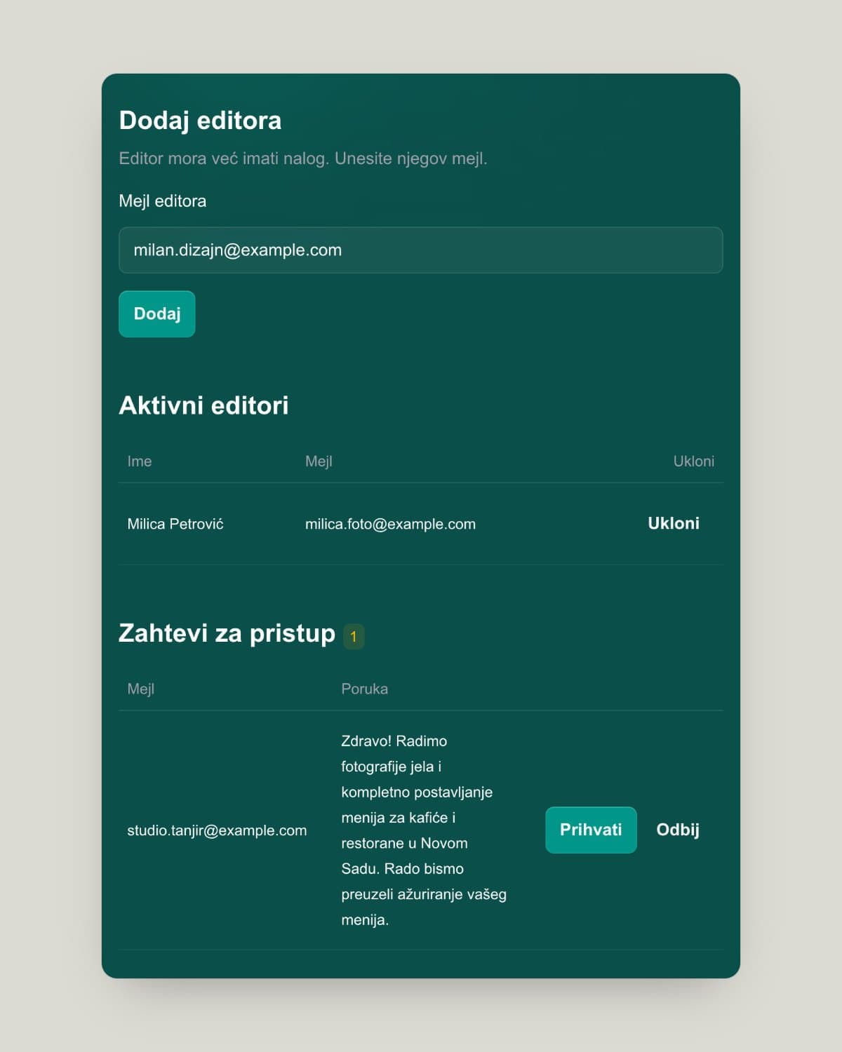 The owner adds you in seconds