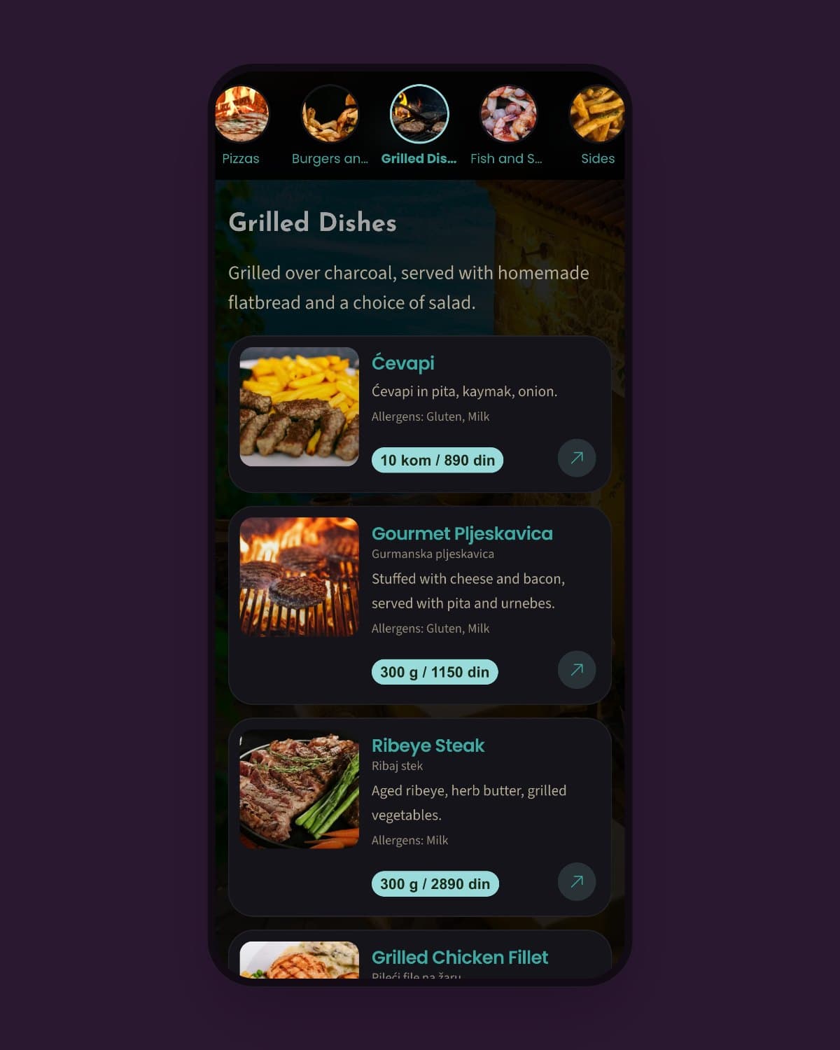 Everything a big menu needs, in one place